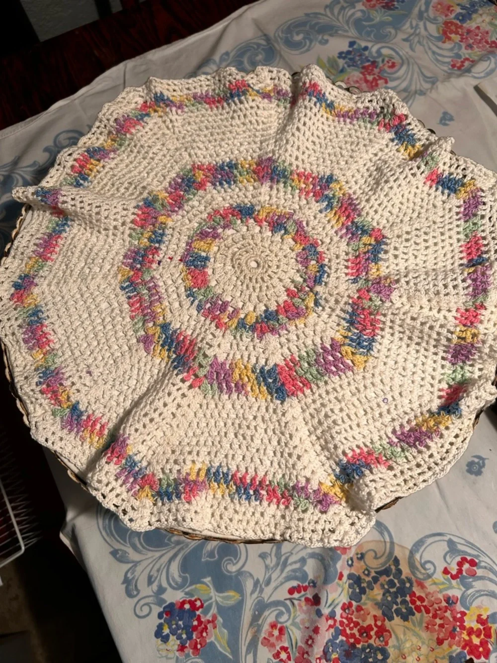 Beautiful Multicolor 16” Doilie